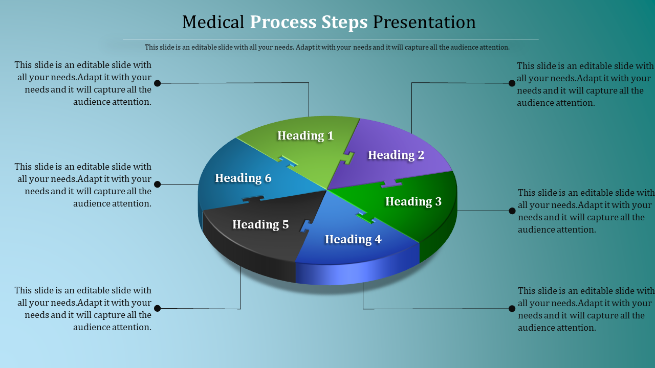 Simple Process Flow PPT Template-Circular Pie Model